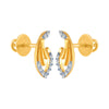 14k (585) Yellow Gold and Diamond Stud Earrings for Women