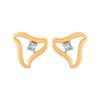 14k (585) Yellow Gold and Diamond Stud Earrings for Women