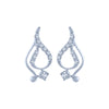 14k (585) White Gold and Diamond Stud Earrings for Women