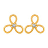 14k (585) Yellow Gold and Diamond Stud Earrings for Women