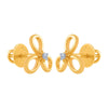 14k (585) Yellow Gold and Diamond Stud Earrings for Women