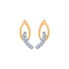 14k (585) Yellow Gold and Diamond Stud Earrings for Women