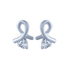 14k (585) White Gold and Diamond Stud Earrings for Women