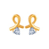 14k (585) Yellow Gold and Diamond Stud Earrings for Women