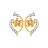 14k (585) Yellow Gold and Diamond Stud Earrings for Women