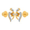 14k (585) Yellow Gold and Diamond Stud Earrings for Women