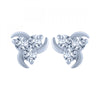 14k (585) White Gold and Diamond Stud Earrings for Women