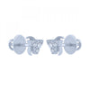 14k (585) White Gold and Diamond Stud Earrings for Women