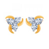 14k (585) Yellow Gold and Diamond Stud Earrings for Women