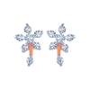 14k (585) Rose Gold and Diamond Stud Earrings for Women