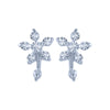 14k (585) White Gold and Diamond Stud Earrings for Women