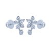 14k (585) White Gold and Diamond Stud Earrings for Women