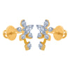 14k (585) Yellow Gold and Diamond Stud Earrings for Women