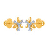 14k (585) Yellow Gold and Diamond Stud Earrings for Women