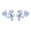 14k (585) White Gold and Diamond Stud Earrings for Women