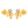 14k (585) Yellow Gold and Diamond Stud Earrings for Women