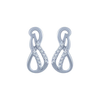 14k (585) White Gold and Diamond Stud Earrings for Women