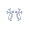 14k (585) White Gold and Diamond Stud Earrings for Women