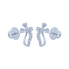 14k (585) White Gold and Diamond Stud Earrings for Women