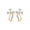 14k (585) Yellow Gold and Diamond Stud Earrings for Women