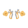 14k (585) Yellow Gold and Diamond Stud Earrings for Women