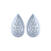 14k (585) White Gold and Diamond Stud Earrings for Women