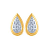 14k (585) Yellow Gold and Diamond Stud Earrings for Women