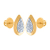 14k (585) Yellow Gold and Diamond Stud Earrings for Women