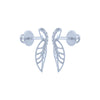 14k (585) White Gold and Diamond Stud Earrings for Women