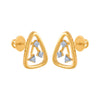 14k (585) Yellow Gold and Diamond Stud Earrings for Women