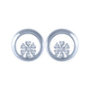 14KT (585) White Gold and Diamond Stud Earrings for Women