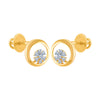 14KT (585) Yellow Gold and Diamond Stud Earrings for Women