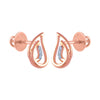 14k (585) Rose Gold and Diamond Stud Earrings for Women