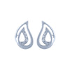 14k (585) White Gold and Diamond Stud Earrings for Women