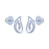 14k (585) White Gold and Diamond Stud Earrings for Women