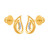 14k (585) Yellow Gold and Diamond Stud Earrings for Women