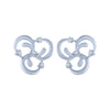 14k (585) White Gold and Diamond Stud Earrings for Women