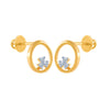 14k (585) Yellow Gold and Diamond Stud Earrings for Women