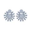 14k (585) White Gold and Diamond Stud Earrings for Women