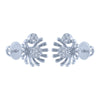 14k (585) White Gold and Diamond Stud Earrings for Women