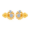 14k (585) Yellow Gold and Diamond Stud Earrings for Women