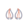 14k (585) Rose Gold and Diamond Stud Earrings for Women