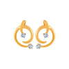 14k (585) Yellow Gold and Diamond Stud Earrings for Women