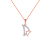 14KT (585) Rose Gold and Diamond Pendant for Women