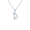 14KT (585) White Gold and Diamond Pendant for Women