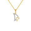 14KT (585) Yellow Gold and Diamond Pendant for Women