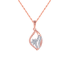 14KT (585) Rose Gold and Diamond Pendant for Women