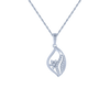 14KT (585) White Gold and Diamond Pendant for Women