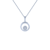 14KT (585) White Gold and Diamond Pendant for Women