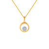 14KT (585) Yellow Gold and Diamond Pendant for Women